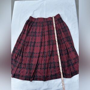 Lily by Firmiana Plaid Pleated Skirt Sz L